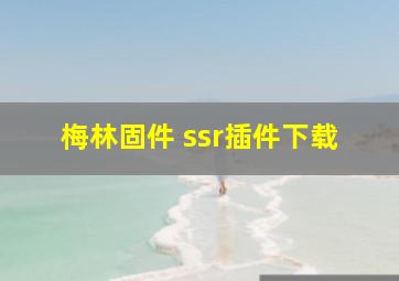 梅林固件 ssr插件下载